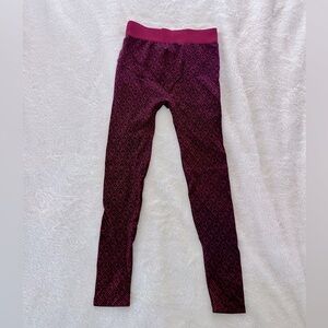 Seamless Red Patterned Leggings